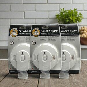 New Kiddie Code One 10 Year Battery Smoke Alarm 21009992, 3 Pack, Sealed